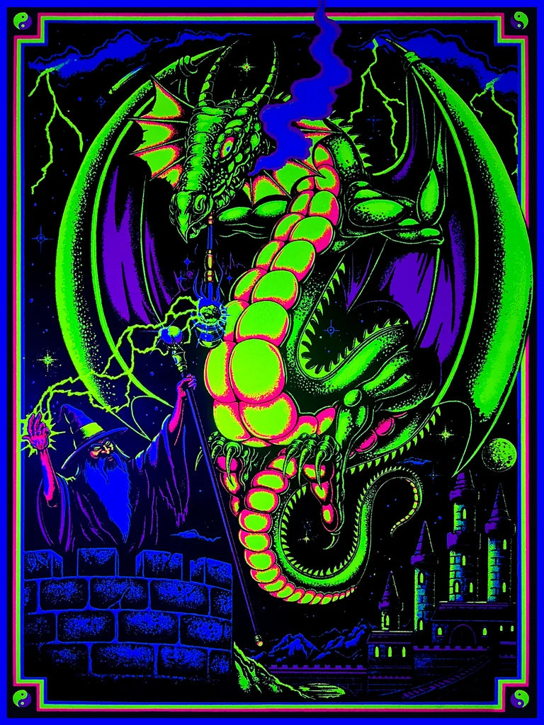 Wizard Blacklight Poster
