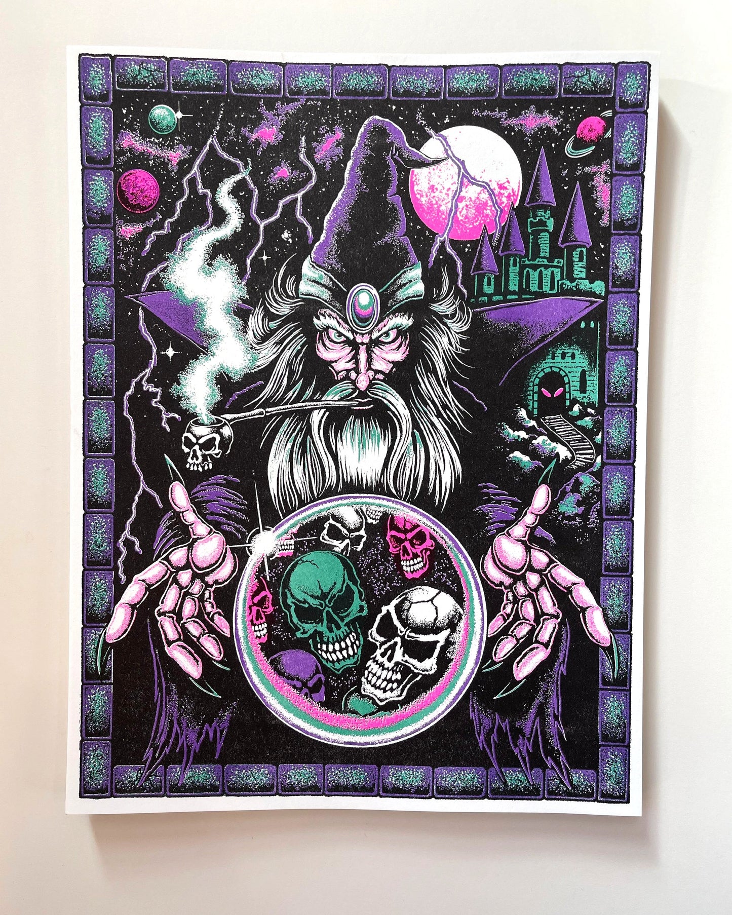 Wizard Risograph Print