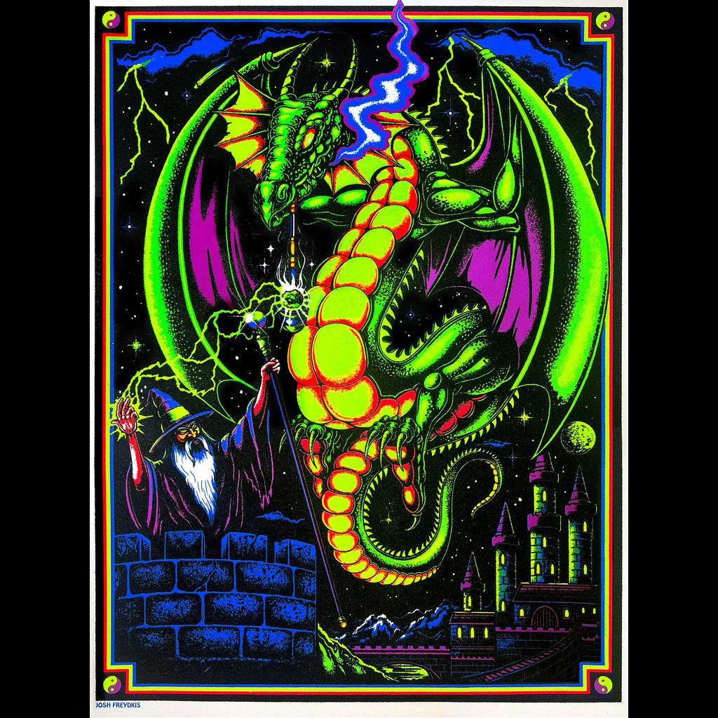 Wizard Blacklight Poster