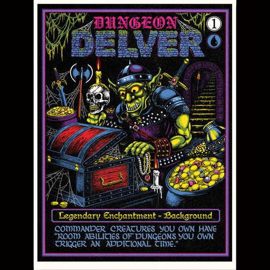 Dungeon Delver Risograph Print