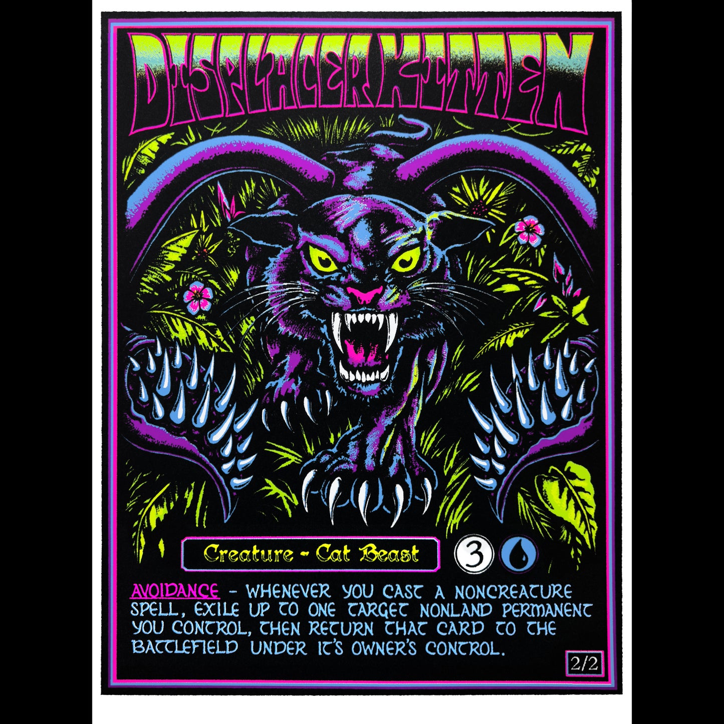 Displacer Kitten Blacklight Poster