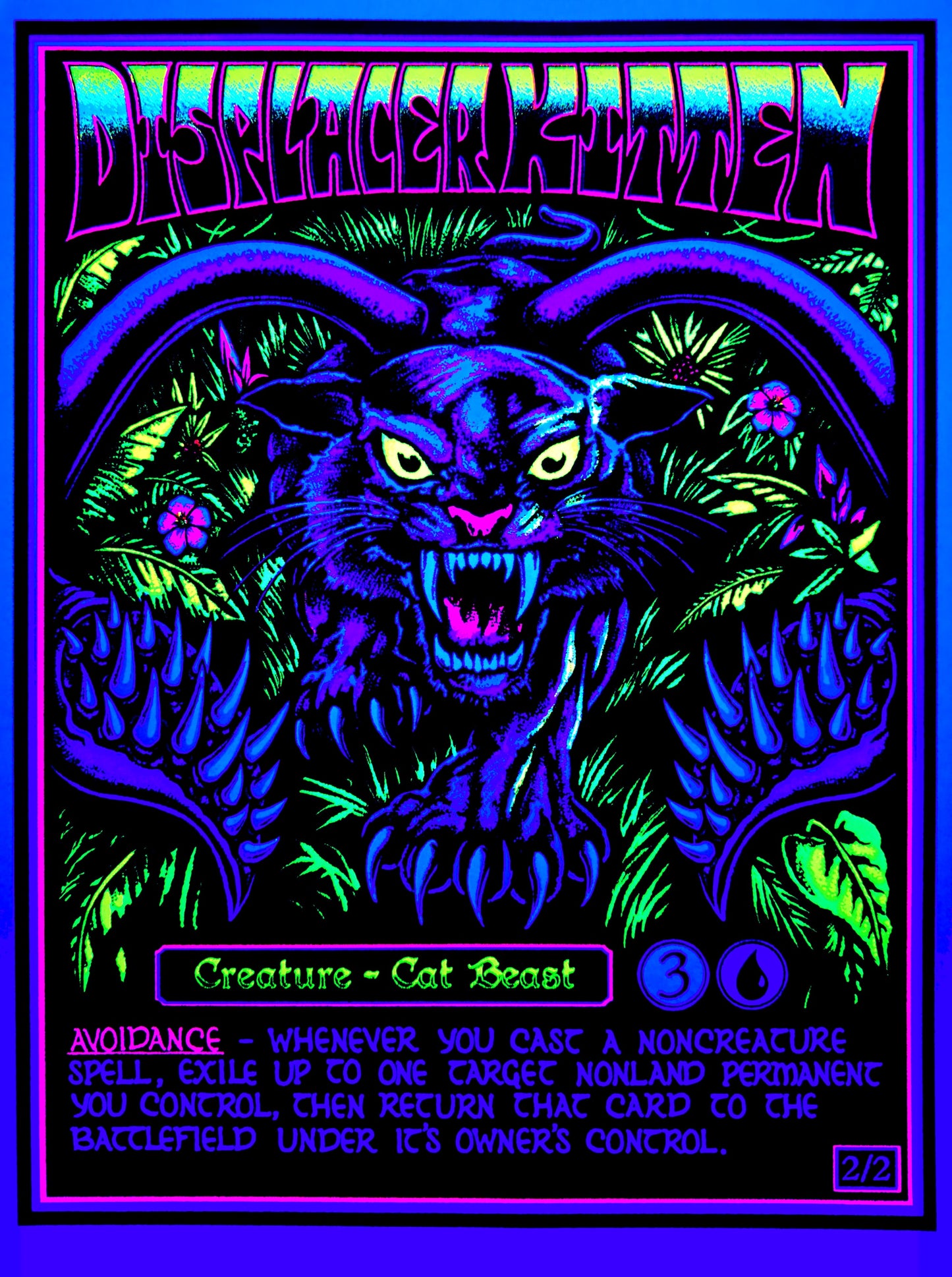 Displacer Kitten Blacklight Poster
