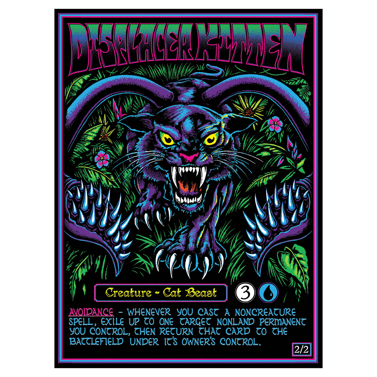 Displacer Kitten Blacklight Poster *PREORDER*