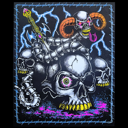 Bone Snake Riso Print