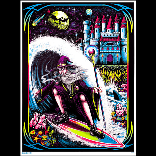 The Wizard's Tube Blacklight Poster