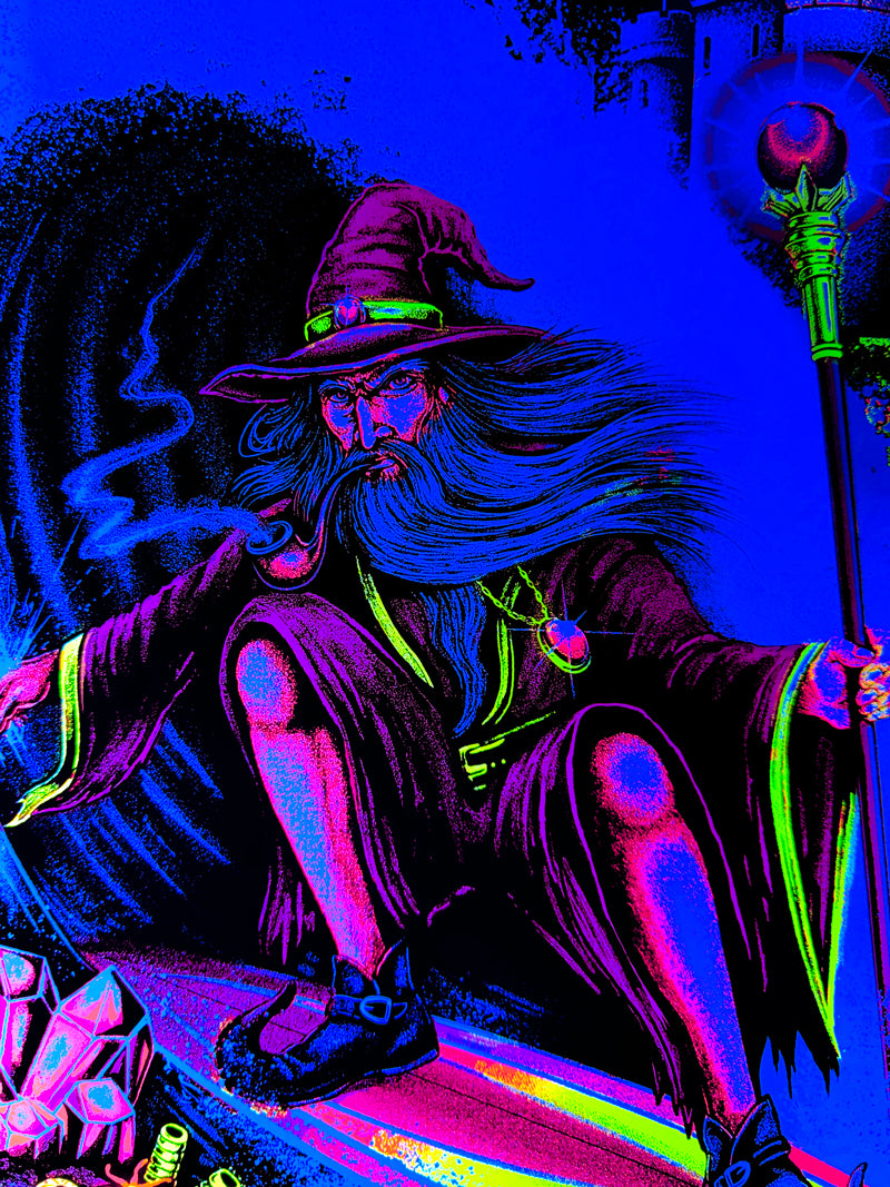 The Wizard's Tube Blacklight Poster