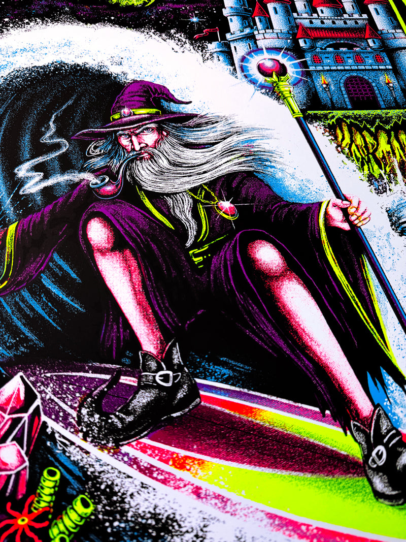 The Wizard's Tube Blacklight Poster – Josh Freydkis Skeleton Factory